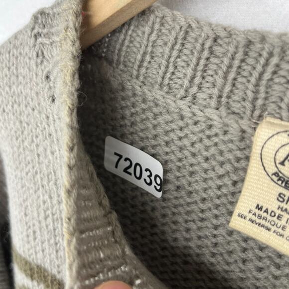 ACA Sweater Mens S 100% Wool Hand Knit Pullover Jumper Brown VTG 80s - Picture 14 of 14